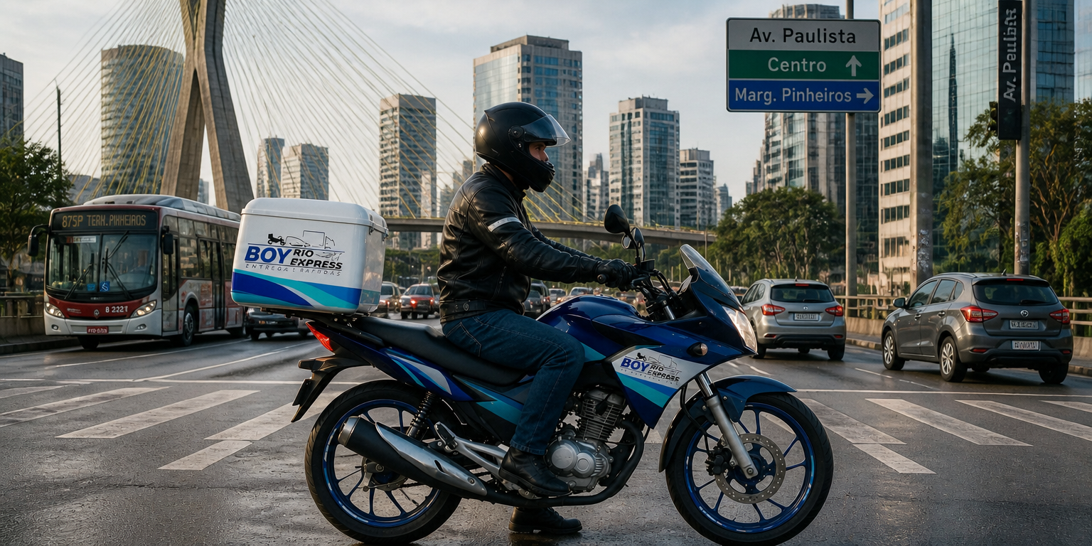 Motoboy da Boy Rio Express em São Paulo